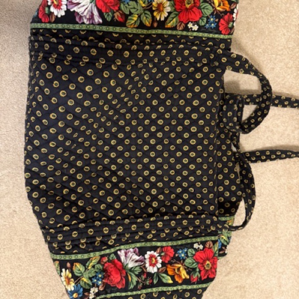 Vera Bradley Black Floral Travel Bag